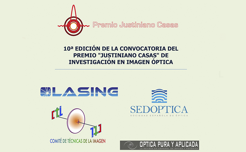 Convocada la 10ª edición del Premio Justiniano Casas de Investigación en Imagen Óptica
