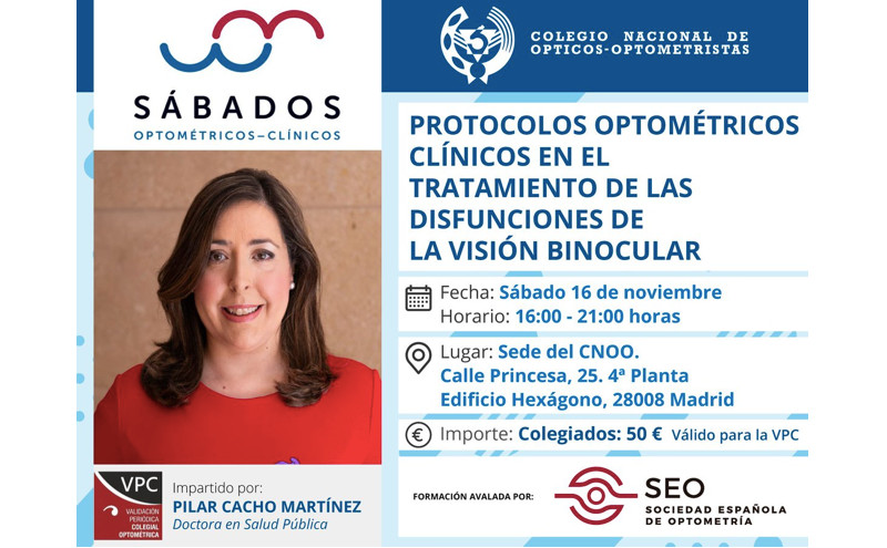 Curso de formación CNOO sobre “Protocolos optométricos clínicos en el tratamiento de las disfunciones de la visión binocular”