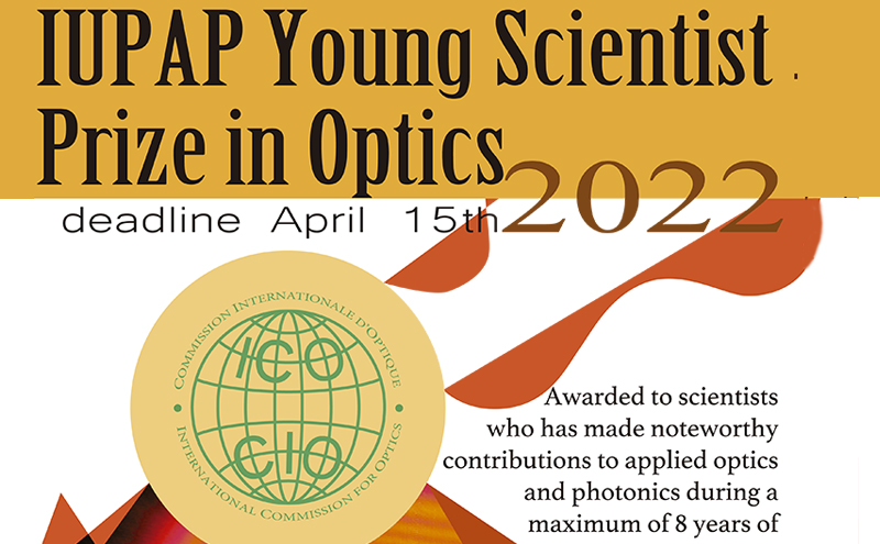 Premio IUPAP-ICO Young Scientist Prize in Optics