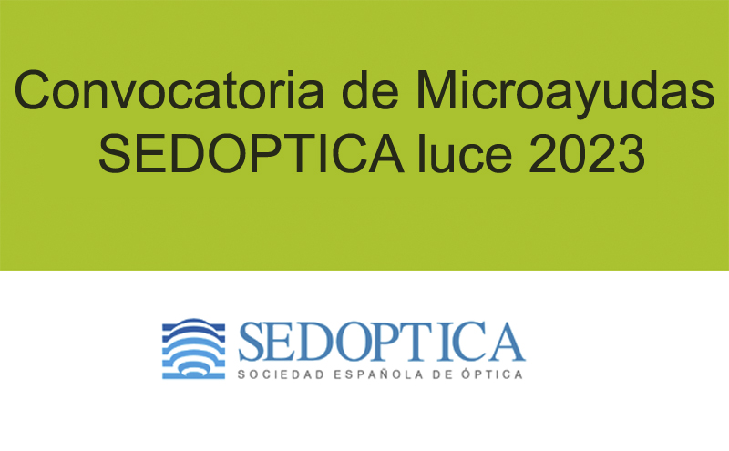 Microayudas SEDOPTICA luce 2023